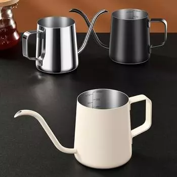 Stainless Steels Hand Brewed Coffees Pots Pour Overs Coffees Kettles Long Narrow Spouts Dripping Kettles Gooses Neck Tea Kettles