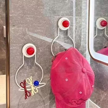 Stainless Steels Suction Cup Hat Storage Rack Round Hat Display Holder for Home Style A-3 Rings