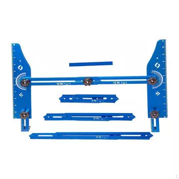 Stair Tread Gauge Shelf Layout Ruler Measuring Tool Stairs Step Scribe for Riser синий