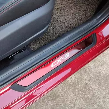Стайлинг автомобиля для Mazda CX3, накладка на порог, защитная накладка, аксессуары из нержавеющей стали, наклейка на педаль авто, 2017 красный