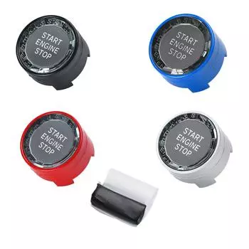 Стайлинг автомобиля, кнопка запуска и остановки двигателя, наклейка для BMW 1, 2, 3, 4, 5, 6, 7 серии F20 F21 F22 F23 F30 F34 F10 F18 F12 F07 F01 F02 красный