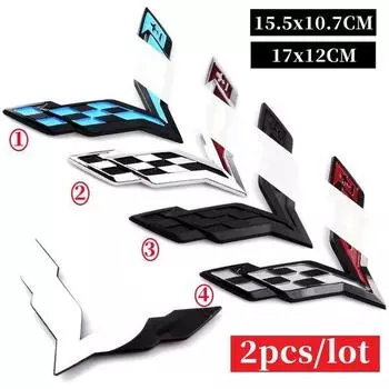 Стайлинг автомобиля, передний капот и задний багажник, эмблема, наклейка, автозапчасти для Chevrolet Corvette 2