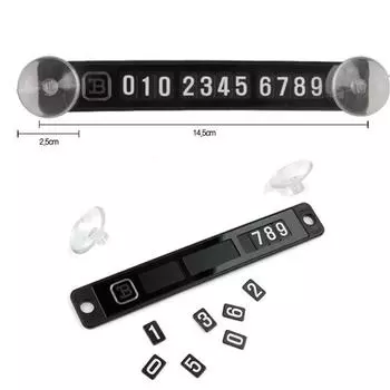 Стайлинг автомобиля, светящаяся временная парковочная карта, номер телефона, карта, наклейка на автомобиль