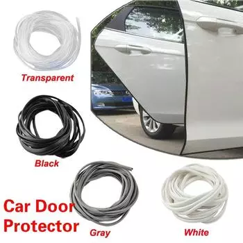 Стайлинговые молдинги, защита кромки боковой двери автомобиля, резиновая полоса для бампера, защита от столкновений, автомобильная дверь, 1 рулон белый