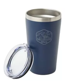 Стакан Afora из нержавеющей стали, бутылка для наружного применения с вакуумной изоляцией и крышкой, 470 мл, термо/холод (военно-морской флот)