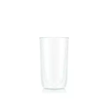 Стакан BODUM Glass Cup Tumbler DOURO с двойными стенками, 450 мл, набор из 2 стаканов, сохраняющих тепло, сохраняющих холод, с двойной структурой, термостойкое стекло, безопасное для использования в микроволновой печи