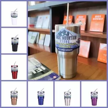 Стакан большой емкости из нержавеющей стали на 30 унций Термос из нержавеющей стали на 30 унций Горячий напиток Холодный чёрный