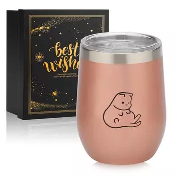 Стакан Cat Goods Present, милый подарок на день рождения для женщин, матерей, сестер, жен, популярных подарков для подруг, термостойкий стакан из нержавеющей стали 360 мл