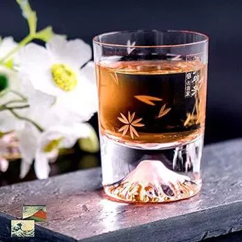 Стакан для холодного сакэ Tajima Glass Fuji Cherry Blossom, сделано в Японии, коробка из павловнии с открыткой Fugaku Sanjurokkei TG20-015-CSS