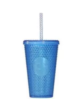 Стакан для холодной воды с логотипом Bumpy Blue 473 мл, чашка с логотипом, чашка с логотипом Starbucks 2022 Blue Spring Blue