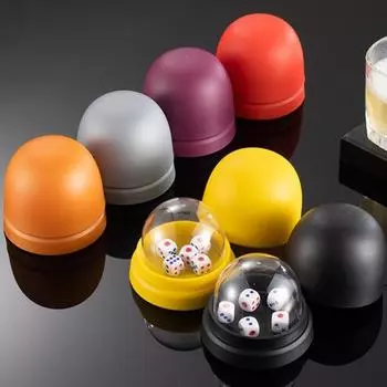 Стакан для игральных костей с прозрачной крышкой и основанием Dot Dice Ручной шейкер 1pc жёлтый