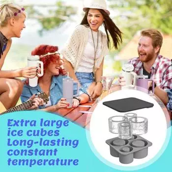 Стакан для кубиков льда на 20/30/40 унций с крышкой, 4 полости, холодильник без BPA, летний цилиндр для чашек, форма для изготовления ледяных шаров, кухонные принадлежности розовый