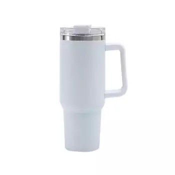 Стакан для льда с ручкой из нержавеющей стали, термокружка для холода, пивная кружка с трубочкой, кружка Stanley с ручкой L