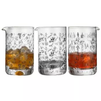 Стакан для смешивания коктейлей Tattoo - толстое дно, 20 унций, 600 мл, коктейльный стакан - выбор для любителей и профессионалов