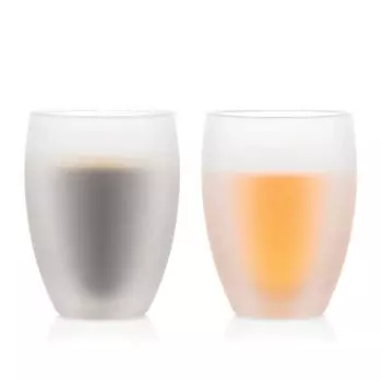 Стакан для стакана BODUM Glass PAVINA с двойными стенками, 350 мл, набор из 2 стаканов, изоляционная двойная структура, термостойкое стекло, можно использовать в микроволновой печи, в духовке, в посудомоечной машине