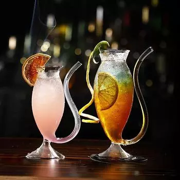 Стакан для вина, виски, термостойкий, трубочка для сока, молока, питьевая кружка, креативный бокал для вина, высококачественный стеклянный стакан S