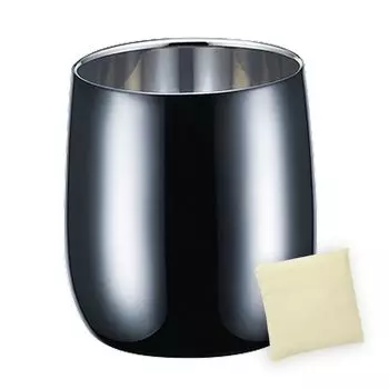 Стакан для виски черный с двойными стенками, стакан для рокса 250 мл, сделано в Японии с SimpleBag, сделано в J-kitchens (Набор Вьетнам)