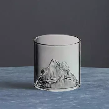 Стакан для виски, прозрачный стакан для бара, стилизованная стеклянная посуда, стакан для коктейлей