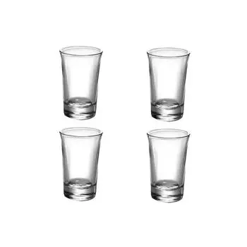 Стакан для водки с толстым дном, хозяйственный стакан Байцзю, классическая прозрачная стеклянная кружка SGlass Party Bar, бокал для ликера, посуда для напитков 4pcs