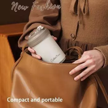 Стакан для воды, герметичный, питьевая вода, европейский стиль, модная нержавеющая сталь, стакан для воды, ежедневное использование 380ML кофейный