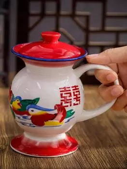 Стакан для воды, керамическая плевательница, лепка, креативный, забавный, ночной горшок, чайная кружка, ретро, ностальгический, старомодный, индивидуальный, эмалированный унитаз