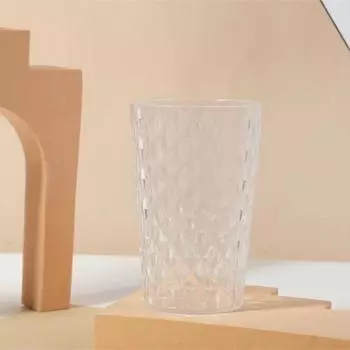 Стакан для воды, кристально чистый и прозрачный, литье под давлением, слегка утолщенный вдоль горлышка, круглое основание, утолщенный дизайн