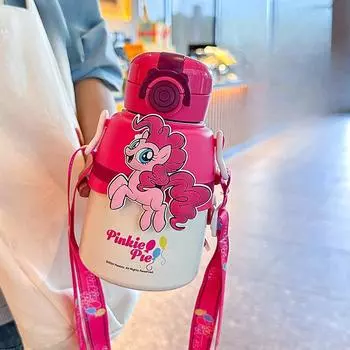 Стакан для воды Pony Pooli, детский термос для улицы, мужской и женский, школьный специальный стакан для живота, чайник для детского сада, переносная кружка 450ml