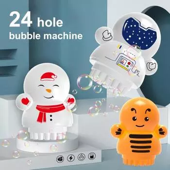 Стакан для животных, снеговик, панда, машина для изготовления детских пузырей с героями мультфильмов, астронавт, корова, овца, пчела, автоматический выдуватель пузырей для малышей Cow
