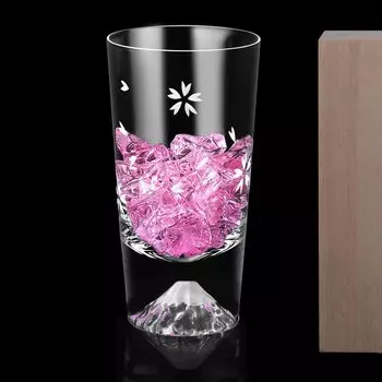 Стакан Fuji Glass Sakura Kiriko 240 куб. см. Удобный для ношения, роскошный, ручной работы, Paulownia Box Rocks Glass, пивной стакан Highball, стильный, для торжеств, свадеб