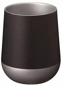 Стакан Gowell Zalatto круглый с вакуумной изоляцией из нержавеющей стали, термодвойная структура, 310 мл, черный, стильный матовый, холодный/теплый (Мужская серия)