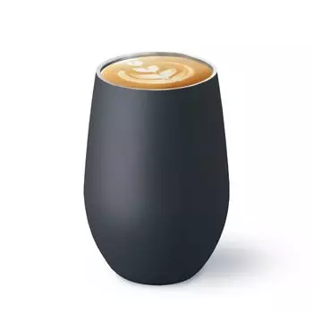 Стакан Iris Ohyama, кружка для воды, стакан из нержавеющей стали, вакуумная термоизолированная чашка, черный цвет, 250 мл, стильный пивной бокал для кофе, легкий