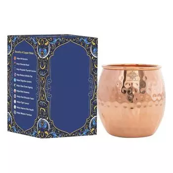 Стакан из кованой меди, сервировочная посуда и посуда для напитков, аюрведическое исцеление, 550 мл