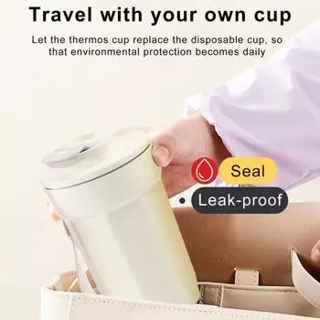 Стакан из нержавеющей стали 450 мл с двойными стенками, вакуумной изоляцией, дорожная кружка для кофе с герметичной крышкой, многоразовая термокружка для горячих и холодных напитков красный