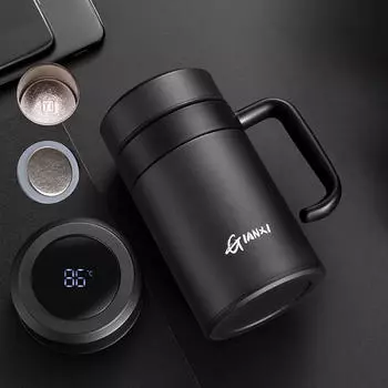 Стакан из нержавеющей стали с термоизоляцией, удобный для переноски, для домашнего бара на открытом воздухе чёрный