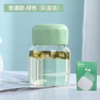 Стакан из стекла высокой ценности, пухлый стакан, герметичный стакан с градуировкой, термостойкий, для кофе, соевого молока, молока, плюс стакан [Chubby Cup] 301-400ml