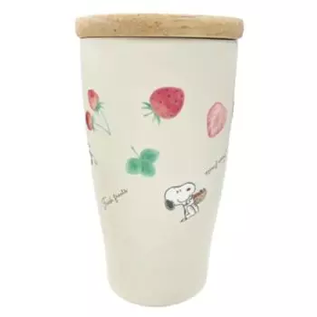 Стакан Marimo Craft с деревянной крышкой Strawberry SN 80H142мм SPIK-245