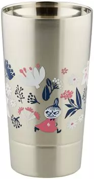Стакан MOOMIN из нержавеющей стали с двойной структурой 350 мл Little My Moomin Goods Скандинавский подарок на день Посуда Подарок на свадьбу Подарок для мамы MM3802-855