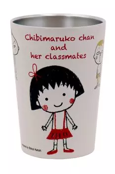 Стакан OGURA Chibi из нержавеющей стали для магазинов шаговой доступности, кофейная чашка 450 мл, вакуумная термоизоляционная холодная кружка Maruko-chan