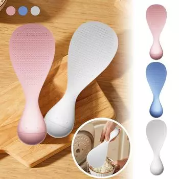 Стакан с антипригарным покрытием для риса, бытовая новая, легко моющаяся — кухонная ложка для риса, может стоять, не повреждая кастрюлю, ложка для риса One Size синий