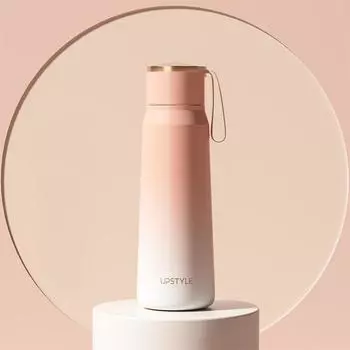 Стакан с градиентом цвета, 380 мл, бутылка с холодной и горячей водой, термос из нержавеющей стали 304, изолированная кофейная кружка, термос 380ml розовый