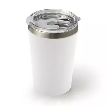 Стакан с кофейным стаканом с двойной крышкой из нержавеющей стали для магазинов удобен в использовании [Dolce duo] Крышка, Крышка, Теплый/Холодный, Сталь, Изолированный, Многослойный, Держатель,