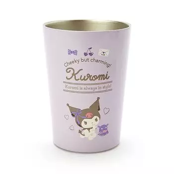 Стакан Sanrio из нержавеющей стали, 400 мл, фиолетовый, вакуумный Kuromi персонаж 125229 SANRIO
