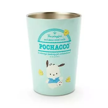 Стакан Sanrio из нержавеющей стали 400 мл зеленый вакуумный Pochakko Character 125164 SANRIO