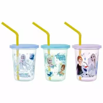 Стакан Skater с трубочкой 230 мл 3 шт. Disney Frozen 21 Сделано в Японии SIH2ST-A