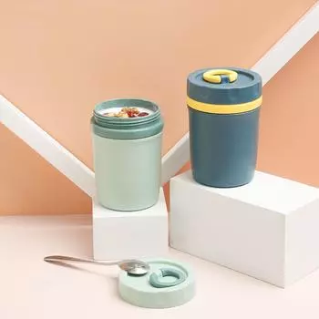 Стакан-стакан яркий цвет воздухонепроницаемый полипропиленовый модный специальный кофейный молочный суп-чашка для улицы зелёный