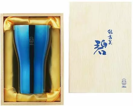 Стакан Tamahashi Blue 440 мл Ginfurumi из нержавеющей стали Aoi 18-8 AO-03 синий