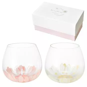 Стакан Toyo Sasaki BENEDIRE Fleurir BENEDIRE Fleurir Flurry 495 мл Сделано в Японии Можно мыть в посудомоечной машине Круглый стеклянный стакан с цветочным узором Подарок