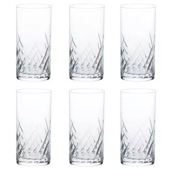 Стакан Toyo Sasaki Glass, стеклянный стакан-лоток, 360 мл, набор из 6 шт. Сделано в Японии, можно мыть в посудомоечной машине, небьющийся стеклянный стакан, пивной бокал, бокал для хайбола, бокал для кислого пива