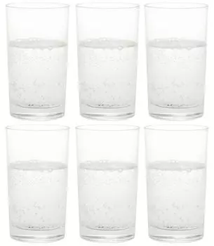 Стакан Toyo Sasaki Glass Sun Ace, 190 мл, набор из 6 шт. Сделано в Японии, можно мыть в посудомоечной машине, небьющийся стеклянный стакан, коммерческий стакан 08206HS