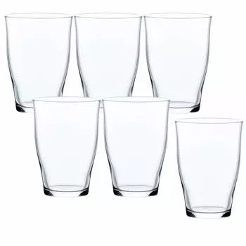 Стакан Toyo Sasaki Glass Surir 12, 370 мл, набор из 6 шт. Сделано в Японии, можно мыть в посудомоечной машине, небьющийся, с наградой за хороший дизайн, стеклянный стакан для сока